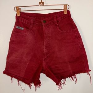 90’s Vintage Roper High Rise Bareback Red Shorts